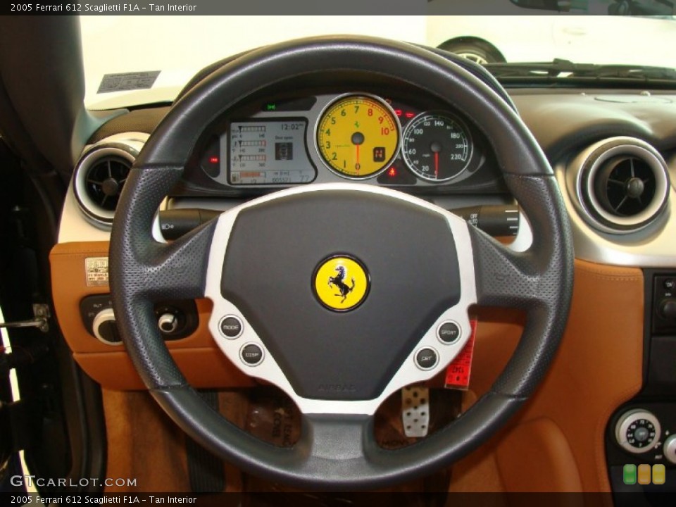 Tan Interior Steering Wheel for the 2005 Ferrari 612 Scaglietti F1A #51466458