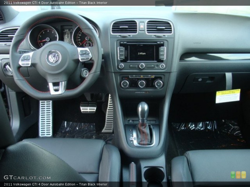 Titan Black Interior Dashboard for the 2011 Volkswagen GTI 4 Door Autobahn Edition #51466686