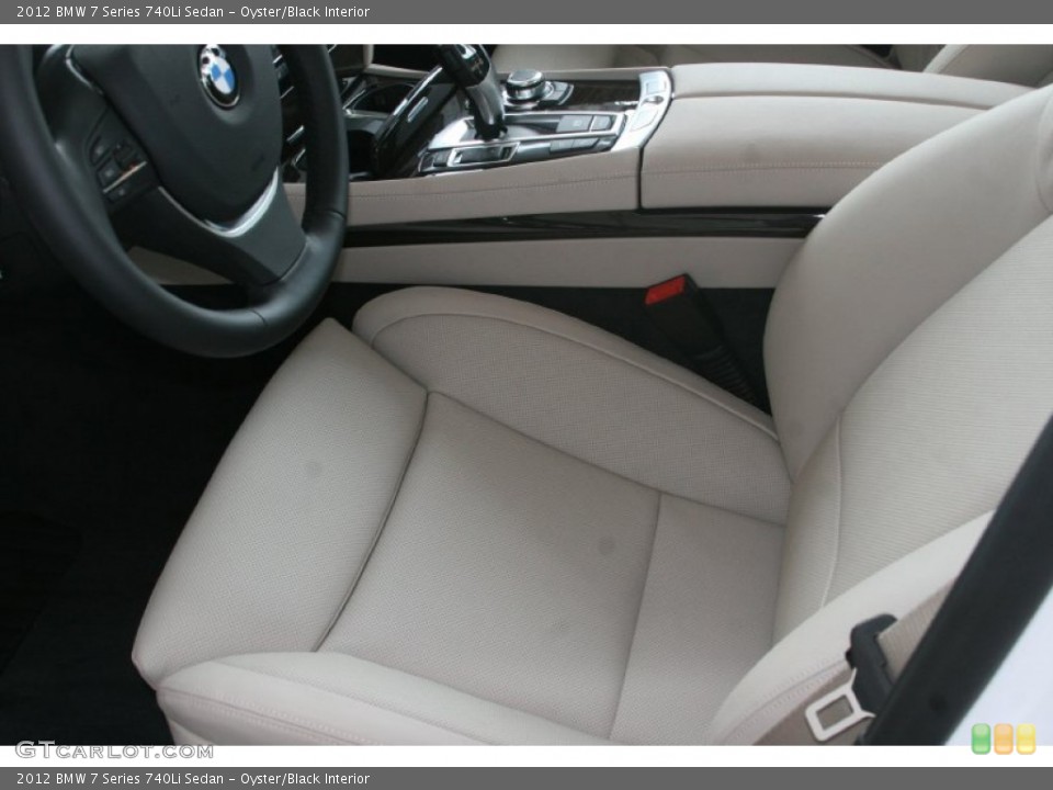 Oyster/Black Interior Photo for the 2012 BMW 7 Series 740Li Sedan #51470736