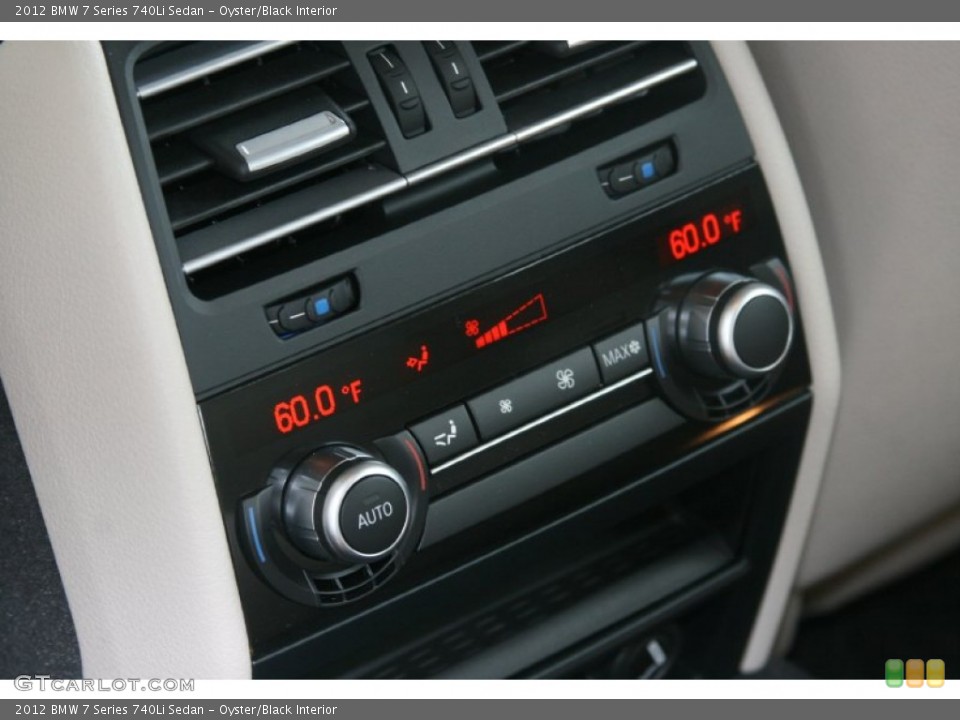 Oyster/Black Interior Controls for the 2012 BMW 7 Series 740Li Sedan #51470784