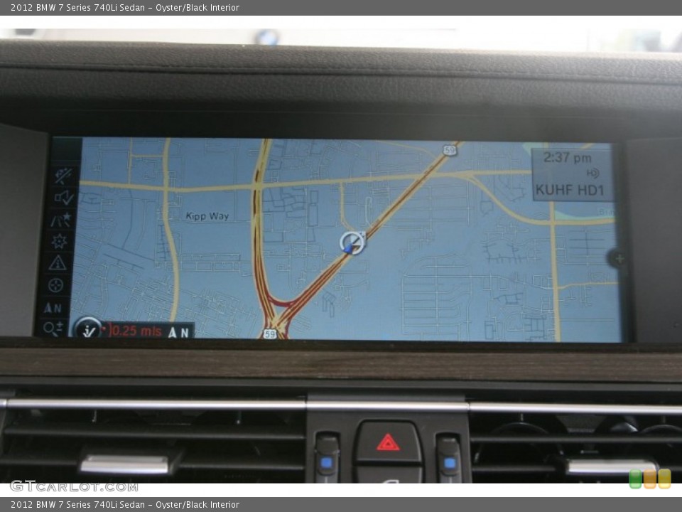 Oyster/Black Interior Navigation for the 2012 BMW 7 Series 740Li Sedan #51470805