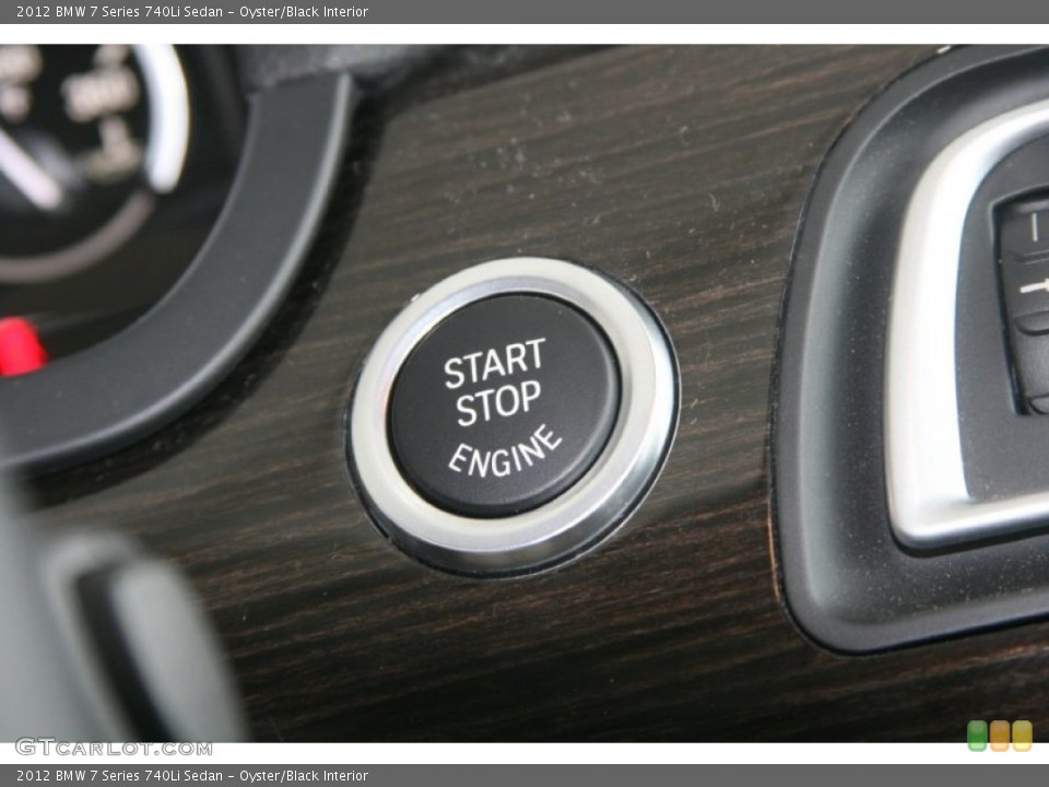 Oyster/Black Interior Controls for the 2012 BMW 7 Series 740Li Sedan #51470844