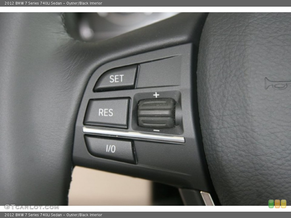 Oyster/Black Interior Controls for the 2012 BMW 7 Series 740Li Sedan #51470862