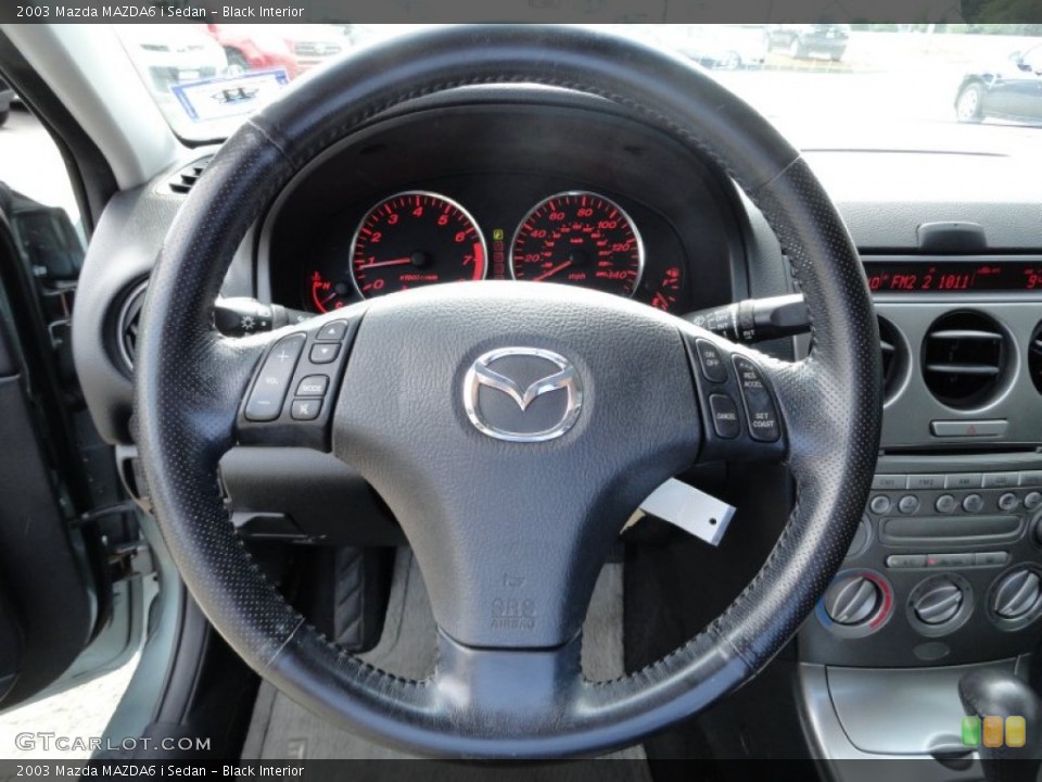 Black Interior Steering Wheel for the 2003 Mazda MAZDA6 i Sedan #51471330