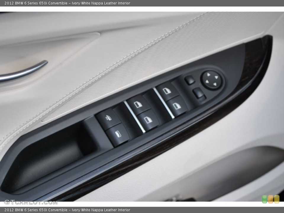 Ivory White Nappa Leather Interior Controls for the 2012 BMW 6 Series 650i Convertible #51472104