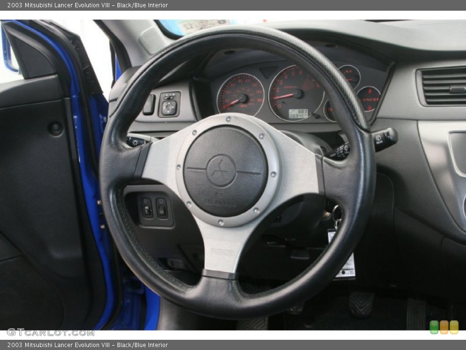Black/Blue Interior Steering Wheel for the 2003 Mitsubishi Lancer Evolution VIII #51476715