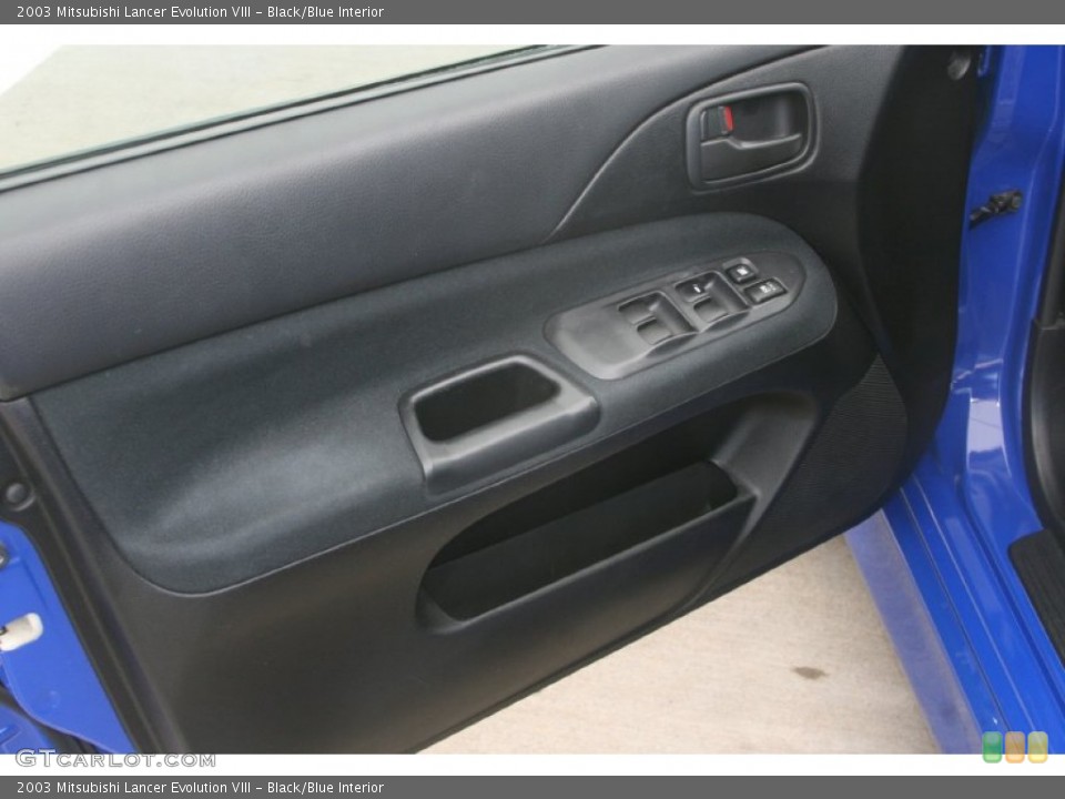 Black/Blue Interior Door Panel for the 2003 Mitsubishi Lancer Evolution VIII #51476724