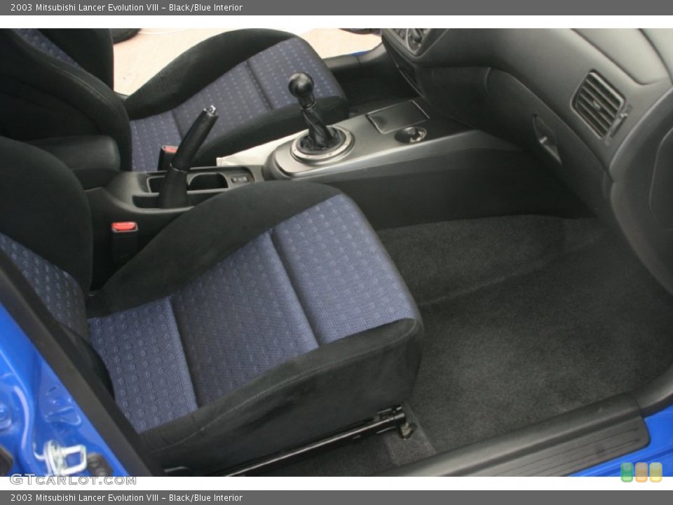 Black/Blue Interior Photo for the 2003 Mitsubishi Lancer Evolution VIII #51476751