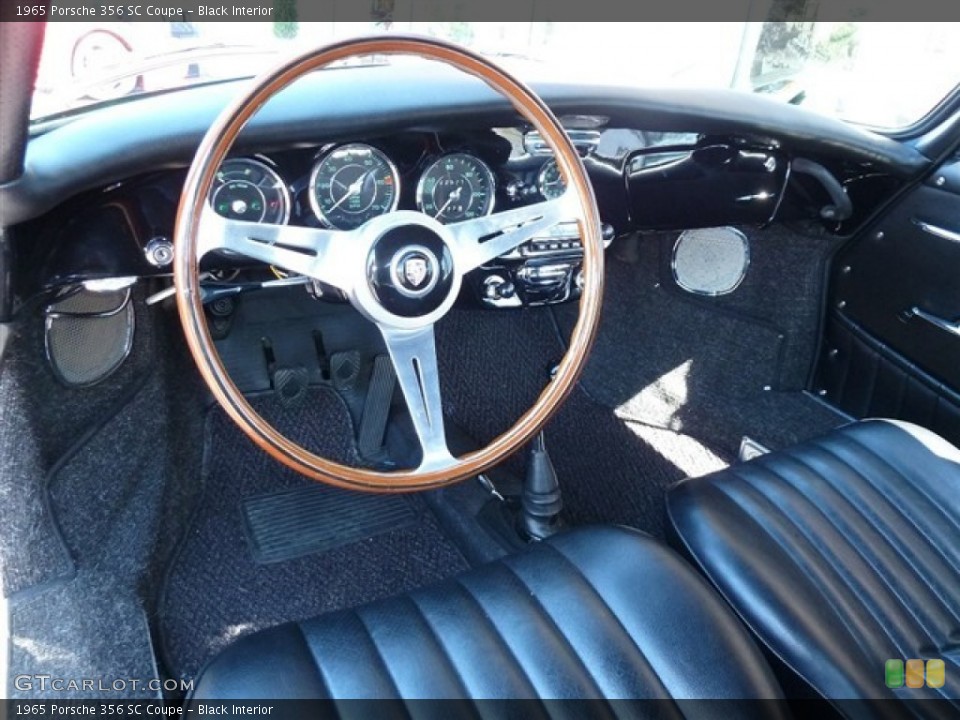 Black 1965 Porsche 356 Interiors