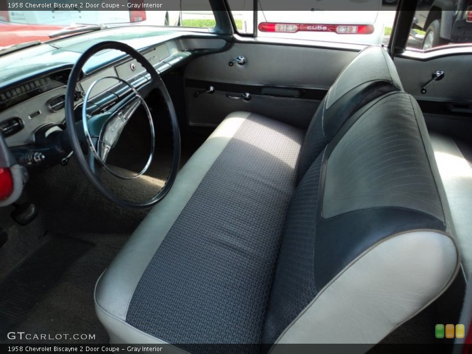 Gray Interior Photo for the 1958 Chevrolet Biscayne 2 Door Coupe #51480442