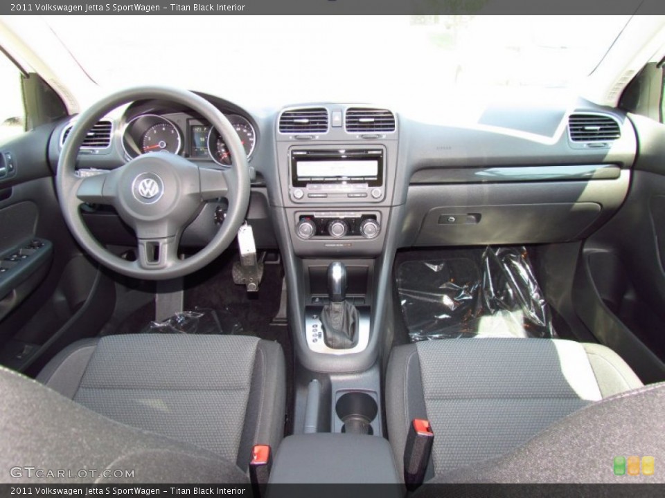 Titan Black Interior Dashboard for the 2011 Volkswagen Jetta S SportWagen #51480502