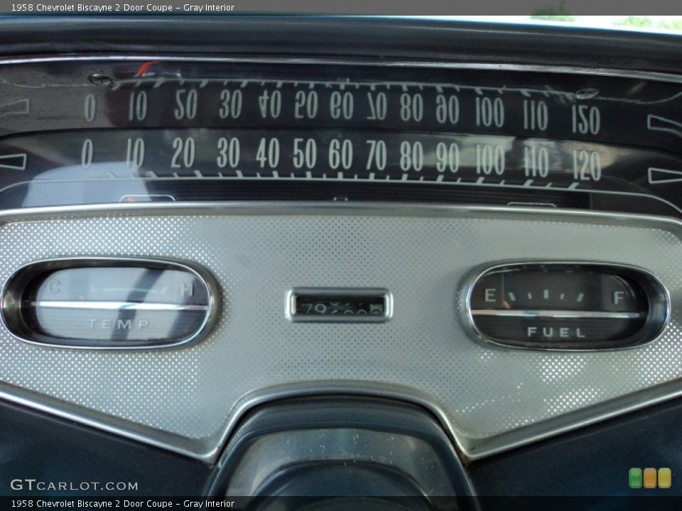 Gray Interior Gauges for the 1958 Chevrolet Biscayne 2 Door Coupe #51480505