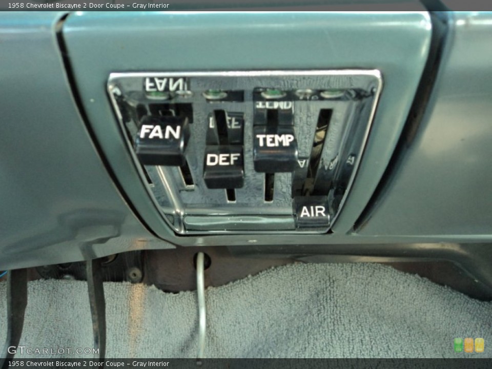 Gray Interior Controls for the 1958 Chevrolet Biscayne 2 Door Coupe #51480538