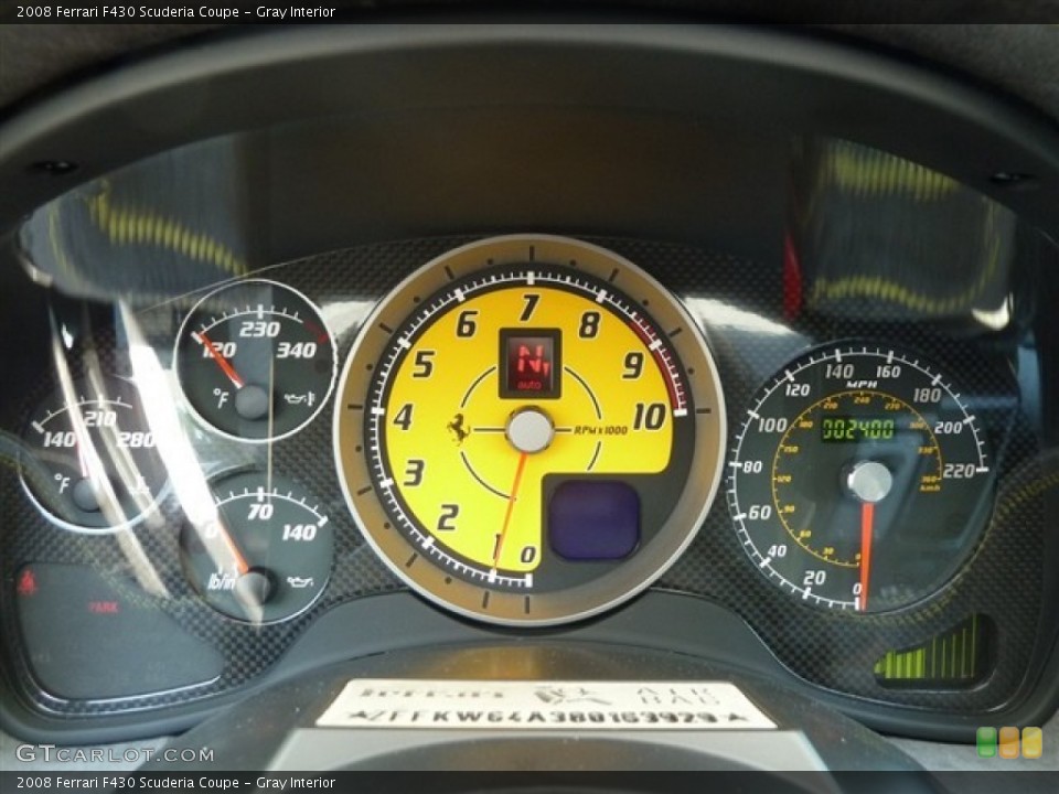 Gray Interior Gauges for the 2008 Ferrari F430 Scuderia Coupe #51480682