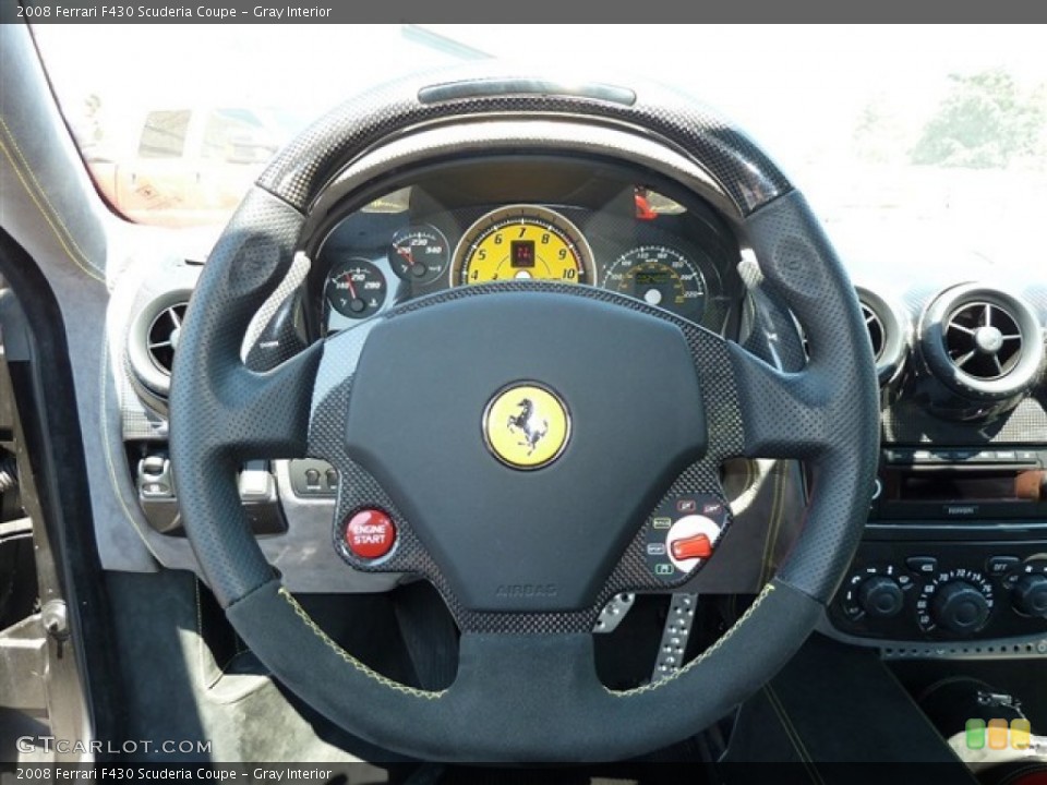 Gray Interior Steering Wheel for the 2008 Ferrari F430 Scuderia Coupe #51480700