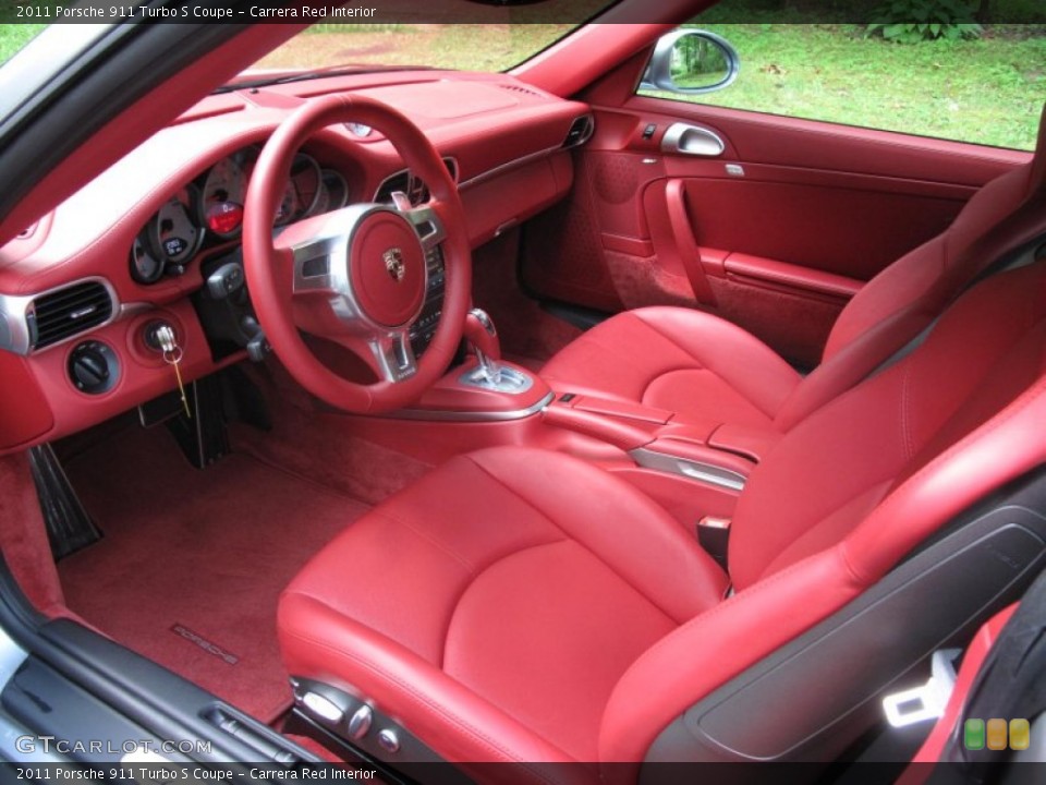 Carrera Red Interior Prime Interior for the 2011 Porsche 911 Turbo S Coupe #51486286