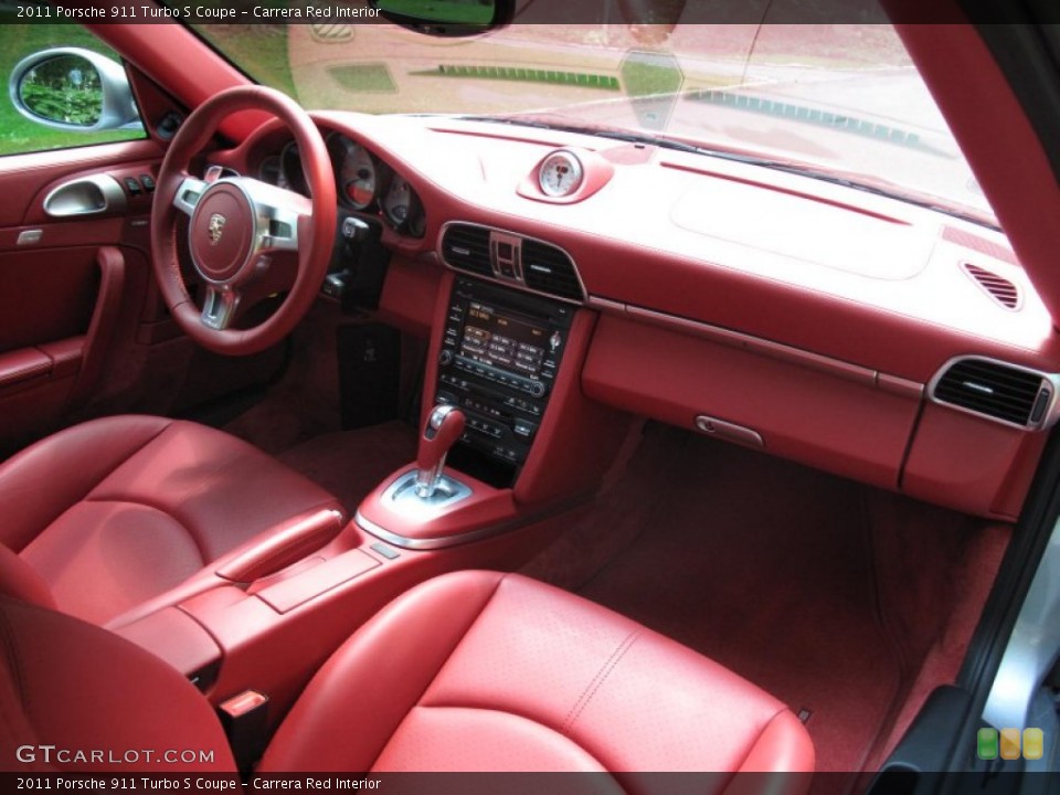 Carrera Red Interior Dashboard for the 2011 Porsche 911 Turbo S Coupe #51486343