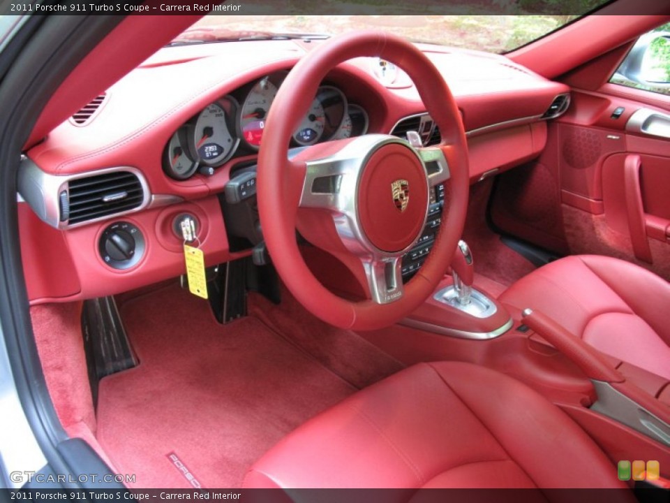Carrera Red Interior Dashboard for the 2011 Porsche 911 Turbo S Coupe #51486370