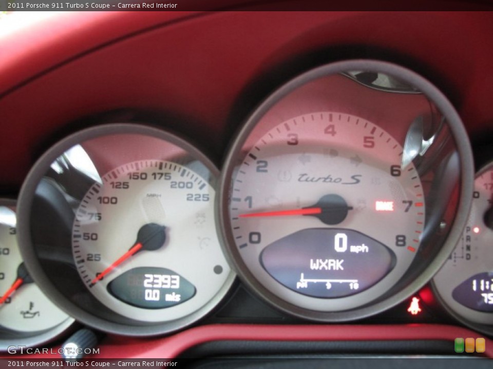 Carrera Red Interior Gauges for the 2011 Porsche 911 Turbo S Coupe #51486388