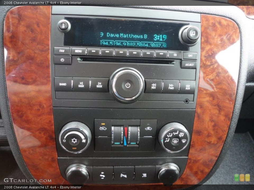 Ebony Interior Controls for the 2008 Chevrolet Avalanche LT 4x4 #51488788