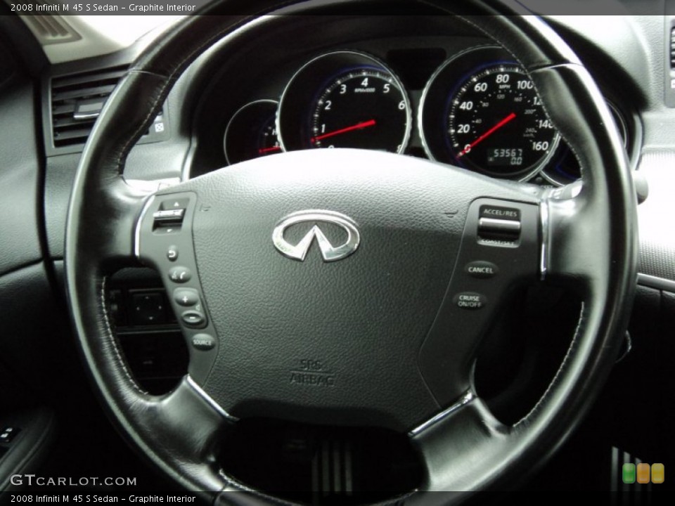 Graphite Interior Steering Wheel for the 2008 Infiniti M 45 S Sedan #51489235