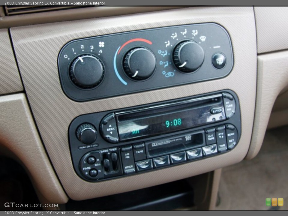 Sandstone Interior Controls for the 2003 Chrysler Sebring LX Convertible #51492139