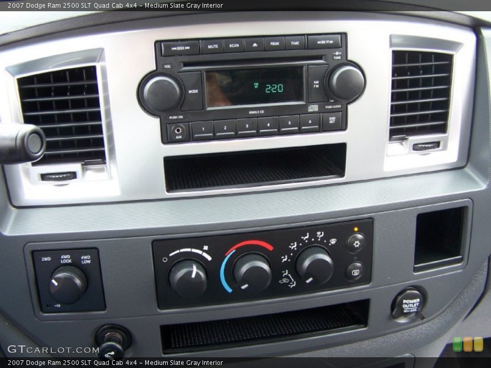 Medium Slate Gray Interior Controls for the 2007 Dodge Ram 2500 SLT Quad Cab 4x4 #51492970