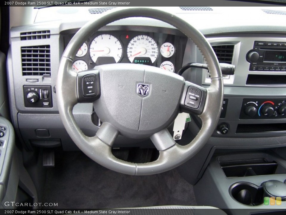 Medium Slate Gray Interior Steering Wheel for the 2007 Dodge Ram 2500 SLT Quad Cab 4x4 #51493000
