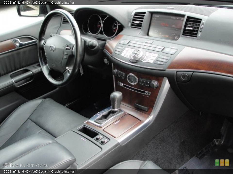 Graphite Interior Dashboard for the 2008 Infiniti M 45x AWD Sedan #51493750