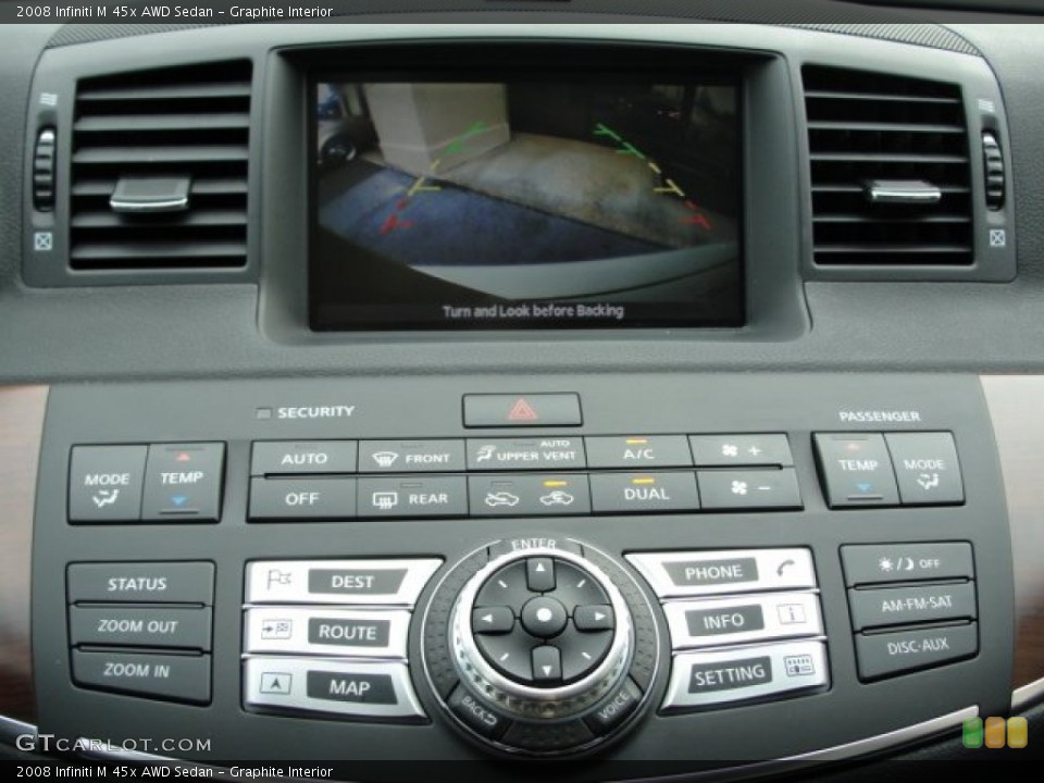 Graphite Interior Controls for the 2008 Infiniti M 45x AWD Sedan #51493768