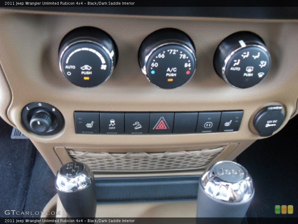Black/Dark Saddle Interior Controls for the 2011 Jeep Wrangler Unlimited Rubicon 4x4 #51503563