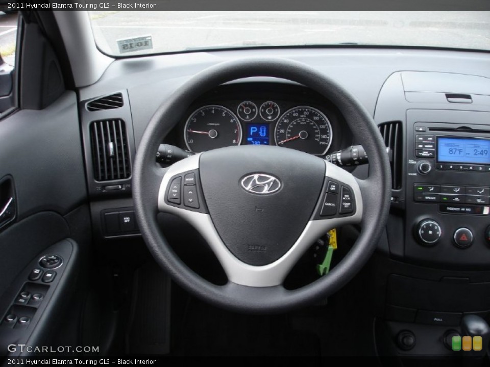Black Interior Steering Wheel for the 2011 Hyundai Elantra Touring GLS #51503620