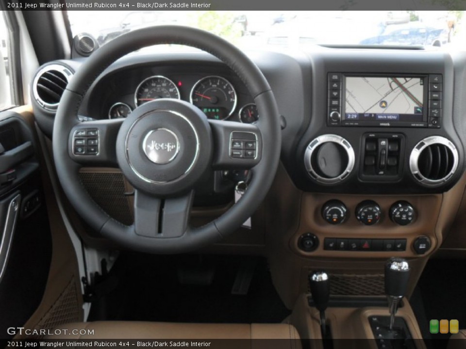 Black/Dark Saddle Interior Dashboard for the 2011 Jeep Wrangler Unlimited Rubicon 4x4 #51503638