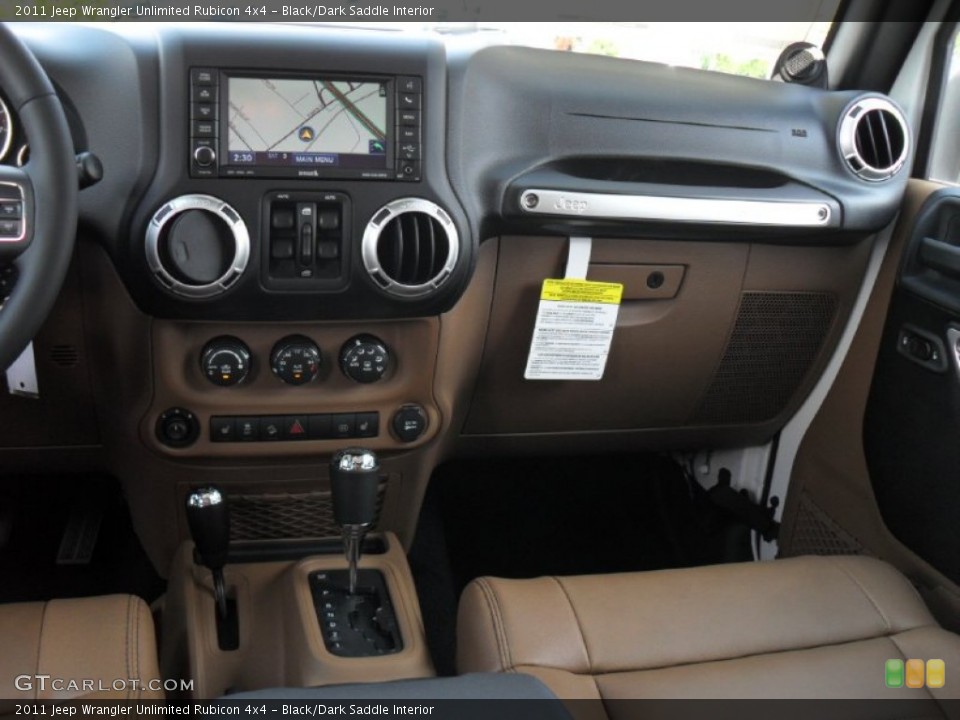 Black/Dark Saddle Interior Dashboard for the 2011 Jeep Wrangler Unlimited Rubicon 4x4 #51503653