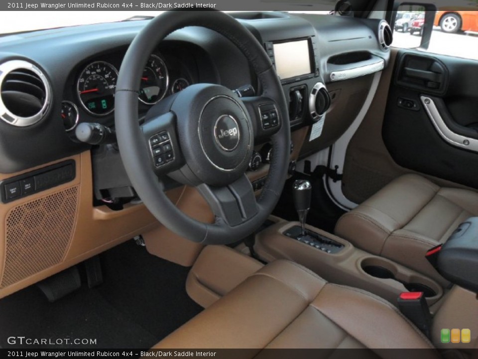 Black/Dark Saddle Interior Prime Interior for the 2011 Jeep Wrangler Unlimited Rubicon 4x4 #51503782