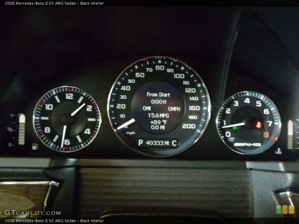 Black Interior Gauges for the 2008 Mercedes-Benz E 63 AMG Sedan #51503992