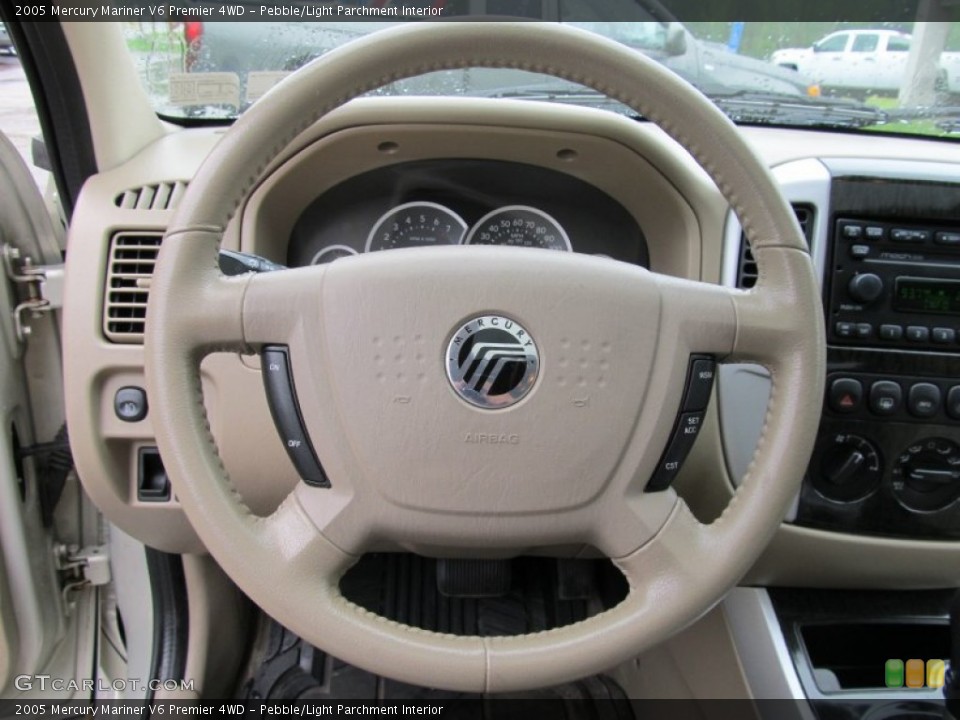 Pebble/Light Parchment Interior Steering Wheel for the 2005 Mercury Mariner V6 Premier 4WD #51507859