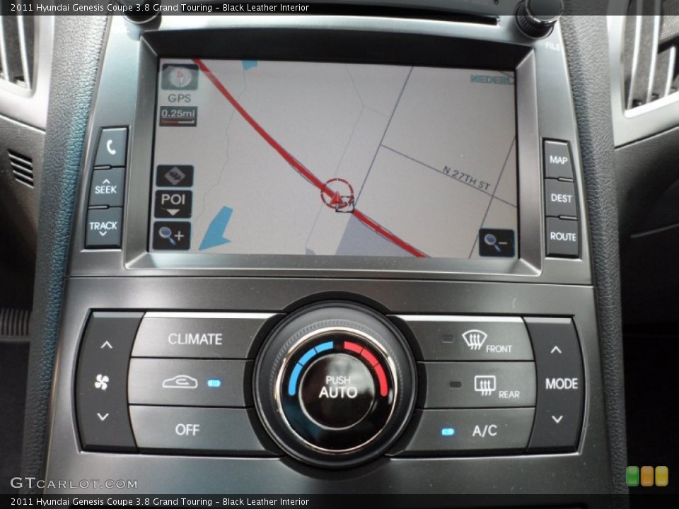 Black Leather Interior Controls for the 2011 Hyundai Genesis Coupe 3.8 Grand Touring #51508336