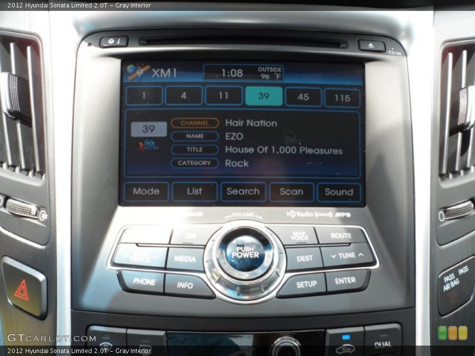 Gray Interior Controls for the 2012 Hyundai Sonata Limited 2.0T #51509440