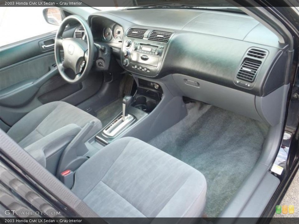 Gray Interior Dashboard for the 2003 Honda Civic LX Sedan #51513105
