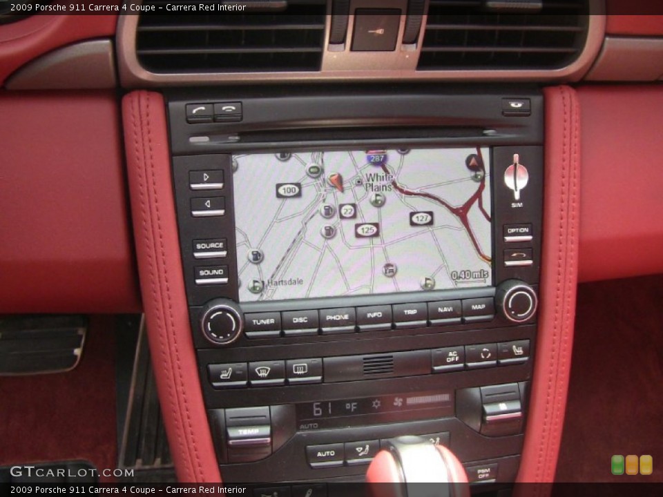 Carrera Red Interior Navigation for the 2009 Porsche 911 Carrera 4 Coupe #51514165