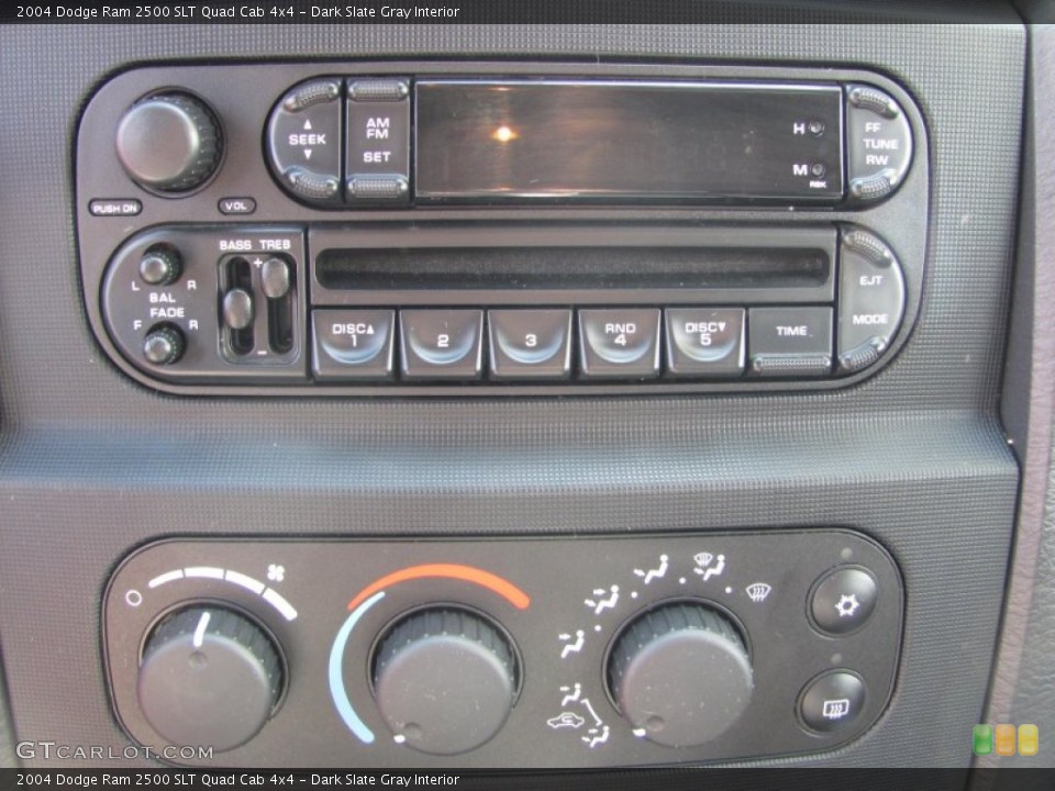 Dark Slate Gray Interior Controls for the 2004 Dodge Ram 2500 SLT Quad Cab 4x4 #51522292
