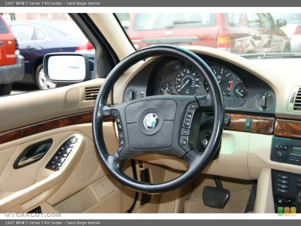 Sand Beige Interior Steering Wheel for the 1997 BMW 5 Series 540i Sedan #51524659