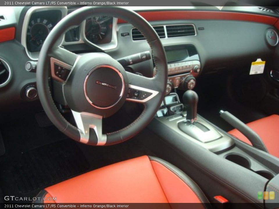 Inferno Orange/Black Interior Prime Interior for the 2011 Chevrolet Camaro LT/RS Convertible #51525319