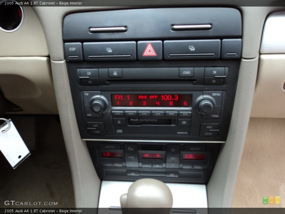 Beige Interior Controls for the 2005 Audi A4 1.8T Cabriolet #51528061