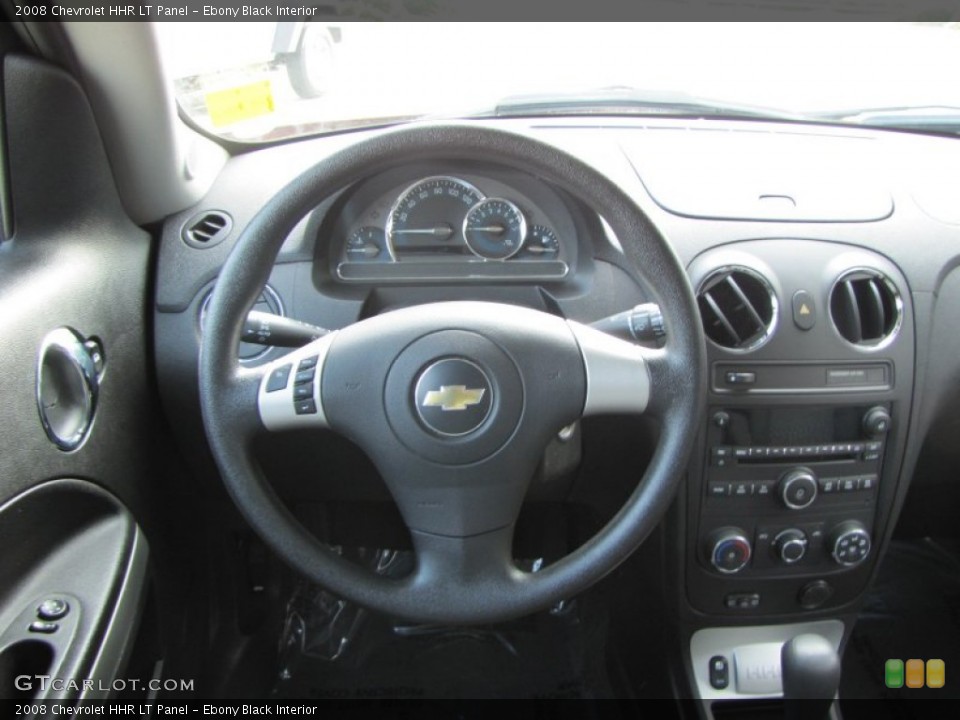 Ebony Black Interior Steering Wheel for the 2008 Chevrolet HHR LT Panel #51528964