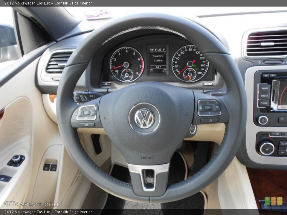 Cornsilk Beige Interior Steering Wheel for the 2012 Volkswagen Eos Lux #51529363