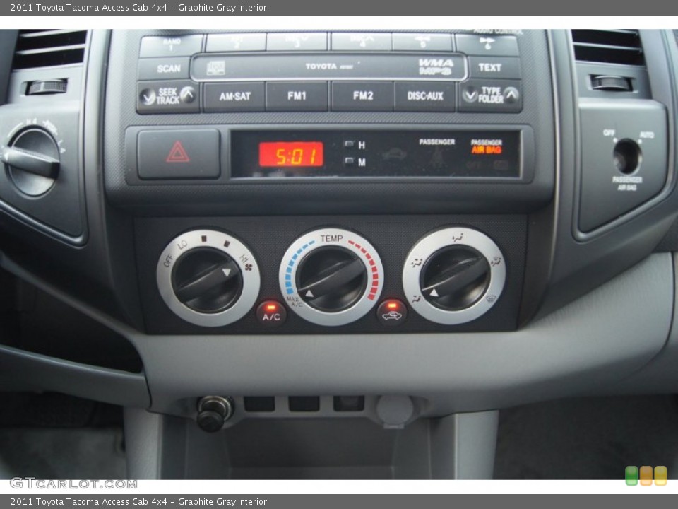 Graphite Gray Interior Controls for the 2011 Toyota Tacoma Access Cab 4x4 #51529369