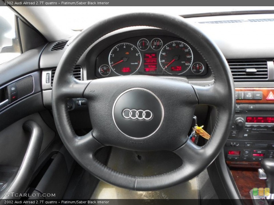 Platinum/Saber Black Interior Steering Wheel for the 2002 Audi Allroad 2.7T quattro #51530755