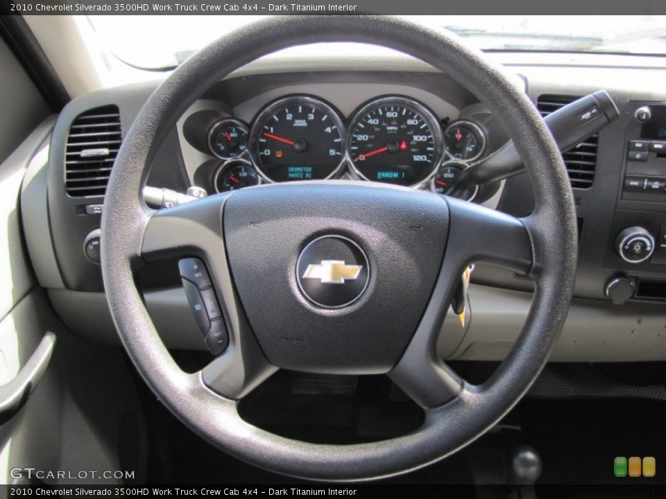 Dark Titanium Interior Steering Wheel for the 2010 Chevrolet Silverado 3500HD Work Truck Crew Cab 4x4 #51531379